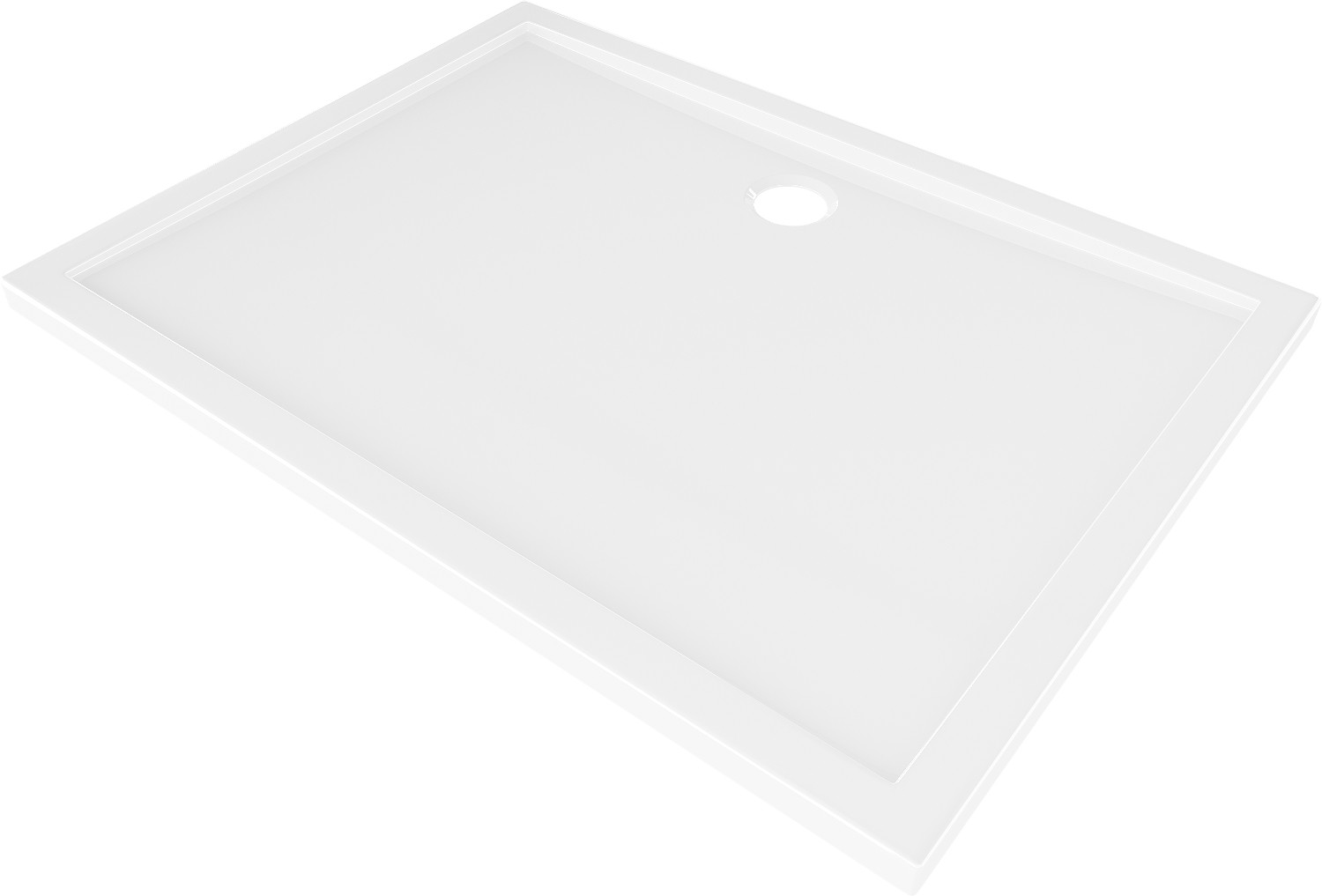 Mexen Flow brodzik prostokątny slim 70 x 95 cm, biały połysk - 46R107095